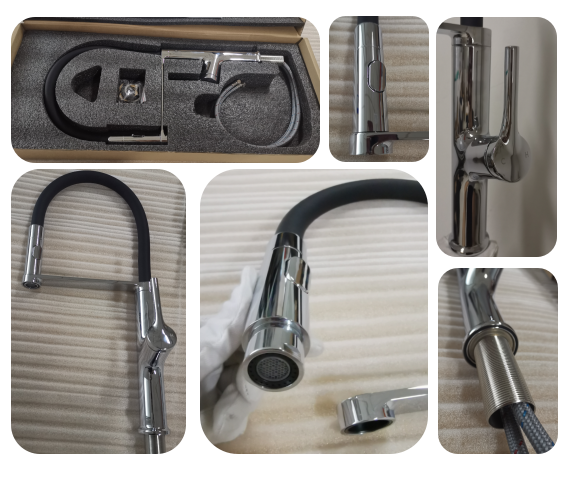 Stylish Kitchen Faucet with Black tube and Sprayer