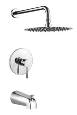 Chrome 8 Inches Round Single Function Shower Set