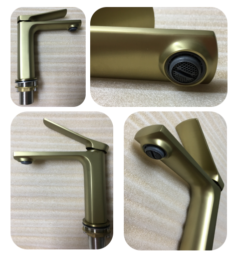 Brush Gold Luxury Bathroom Faucet