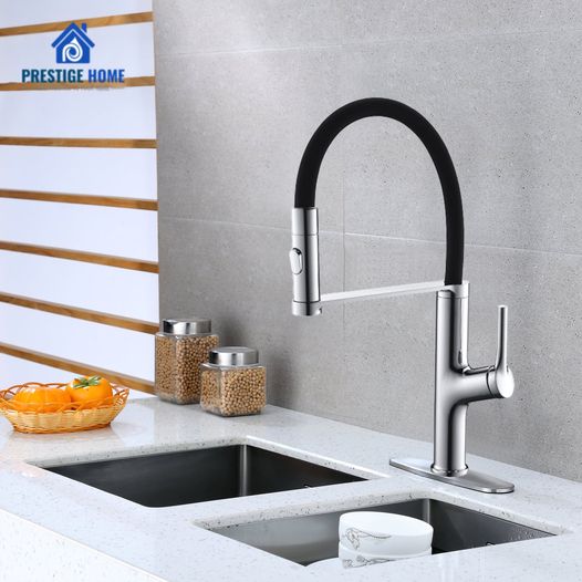 Stylish Kitchen Faucet with Black tube and Sprayer