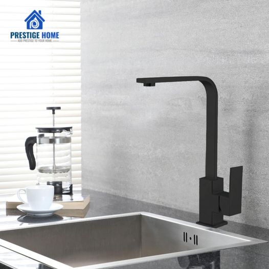 Matte Black Modern Kitchen Faucet