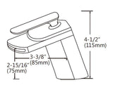 Chrome Single Handle Bathroom Sink Faucet - www.prestigehome.ca