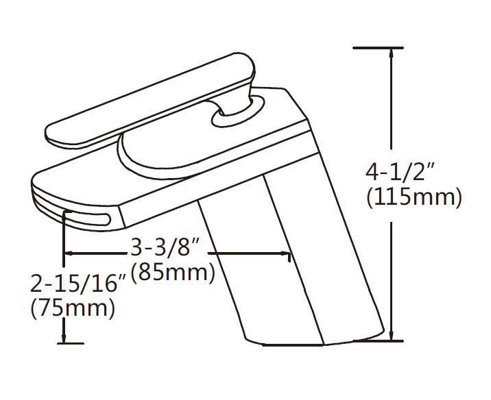Chrome Single Handle Bathroom Sink Faucet - www.prestigehome.ca