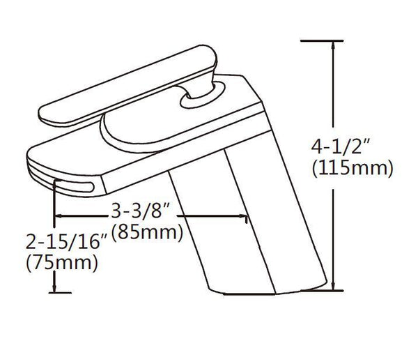 Chrome Single Handle Bathroom Sink Faucet - www.prestigehome.ca