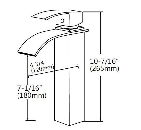Chrome Luxury Bathroom Waterfall Faucet - www.prestigehome.ca