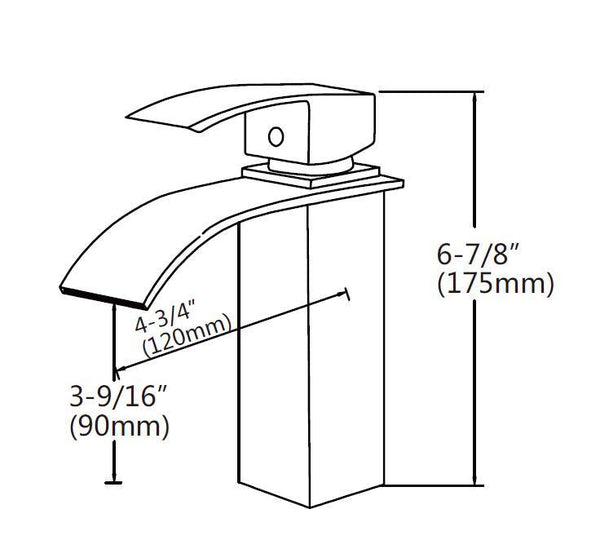 Chrome Luxury Bathroom Waterfall Faucet - www.prestigehome.ca