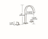 Modern Double Handle Bathroom Faucet - www.prestigehome.ca