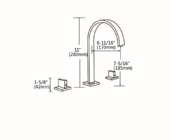 Modern Double Handle Bathroom Faucet - www.prestigehome.ca