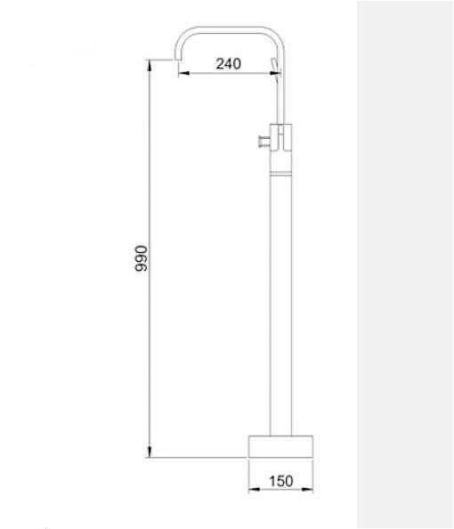 Chrome Free Standing Bathtub Faucet - www.prestigehome.ca