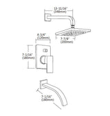 Chrome Single Handle Tub and Shower Set - www.prestigehome.ca