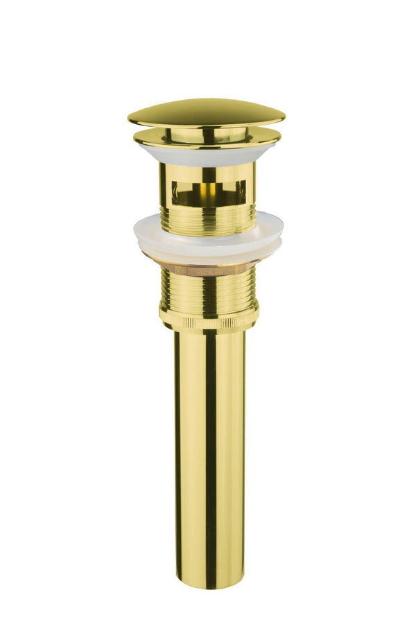 Brush Gold Bathroom Sink Pop up Stopper wirh Overflow