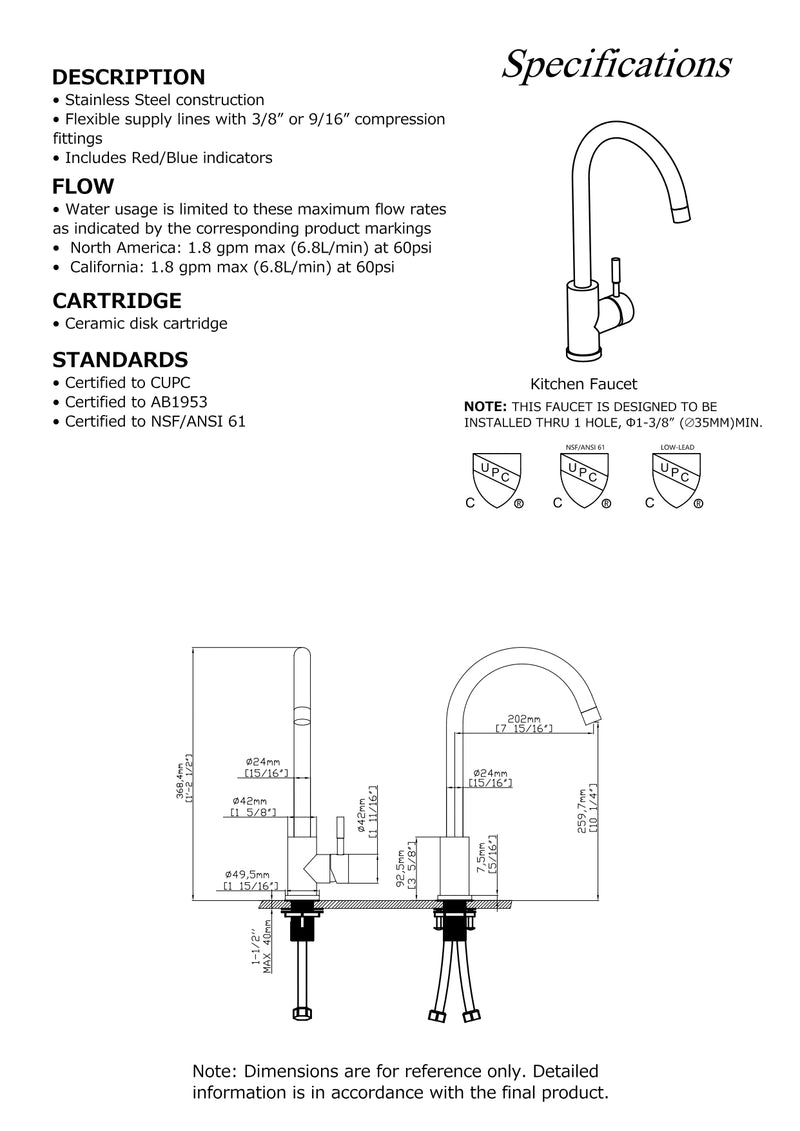 Chrome Kitchen Faucet