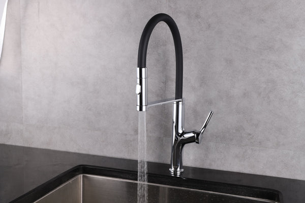 Stylish Kitchen Faucet with Black tube and Sprayer