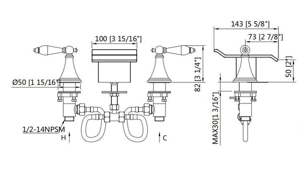 Stylish Double Handle Basin Faucet - www.prestigehome.ca