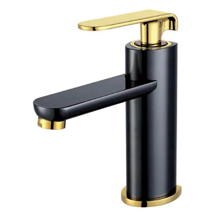 Stylish Matte Black and Gold Luxury Bathroom Faucet - www.prestigehome.ca