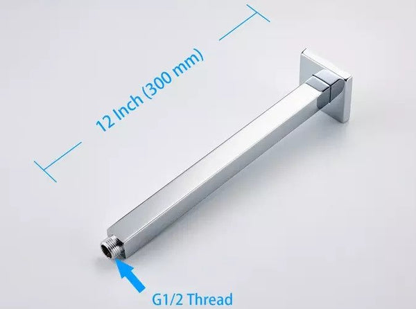 12 Inch Chrome Ceiling Mount Shower Arm