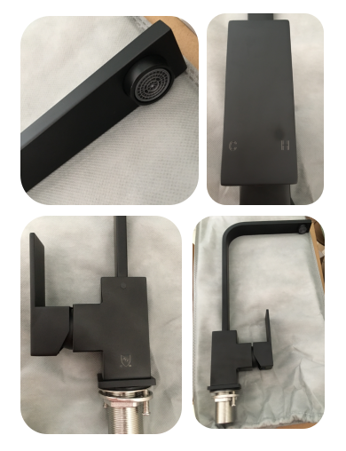 Matte Black Modern Kitchen Faucet